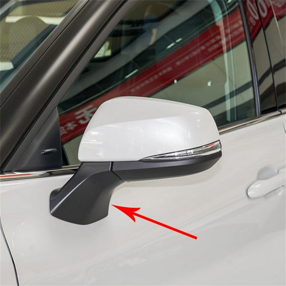 Black ABS Left Rear View Mirror Base Cover Trim For Toyota Highlander 2020-2022