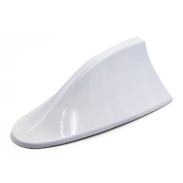 Antena de techo de plástico blanco aleta de tiburón adhesivo decorativo antena aérea para auto