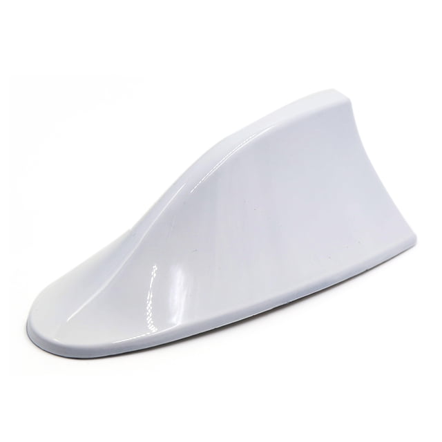 Antena de techo de plástico blanco aleta de tiburón adhesivo decorativo antena aérea para auto