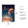 thumbnail image 2 of Pétrole Stella Gasoline - Nymph and Cherub - Vintage Advertising Poster by Henri Gray c.1897 - Master Art Print (Unframed) 9in x 12in, 2 of 4