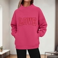 thumbnail image 2 of Valentines Turtleneck Sweatshirts For Women Casual Long Sleeve Valentine'S Sweatshirt Love Letter Graphic Sweatshirt, 2 of 5