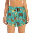 thumbnail image 4 of Lsque Cute Animals Printed Women's Running Shorts with Liner Pockets,Elastic Quick Dry Workout Athletic Gym Yoga Shorts,Womens High Waist Shorts-XX-Large, 4 of 9