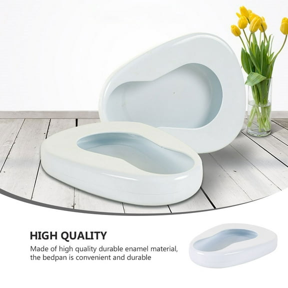 LOLIPPYY Female Urinal for Bedridden Enamel White Designed for Women 1Pcs