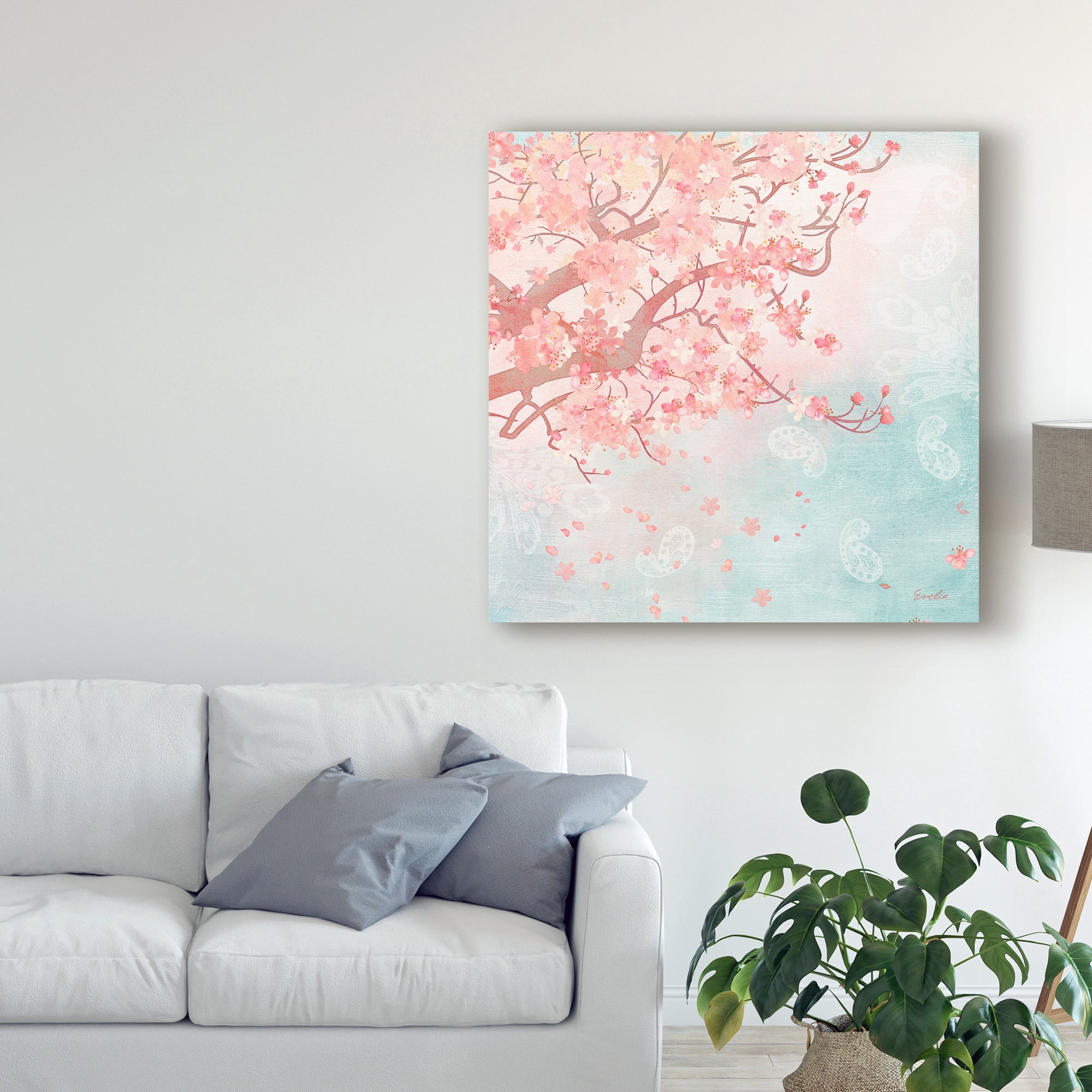 Trademark Fine Art 'Sweet Cherry Blossoms III' Canvas Art by Evelia Designs