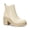 Ecru Croc, variant on Womens' Veronikaa Pull-on Lug Chelsea Booties, Ecru Croc, 7