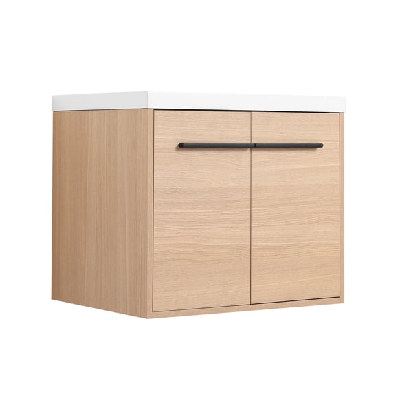 Kselythan 36"/30"/24" Wall Mounted Bathroom Vanity Set, Bathroom Vanity Sink Combo Set Without Faucet, Bathroom Storage Cabinet With 2 Soft Closing Doors