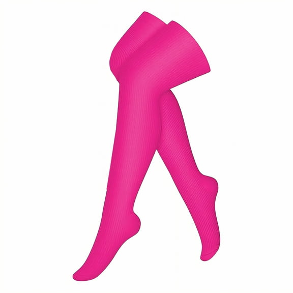 AUQ Compression Socks,High Elastic Composite Fabric Compression Socks Men,Breathable Sweat-Wicking Technology Compression Stockings for Women,Rose Red,S/M