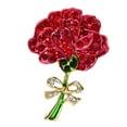 thumbnail image 4 of Elegante broche de cristal para mujer, alfileres de broche de flor rojo y rosa, alfileres de solapa de aleación Hugo Pin de broche de flor de clavel, 4 of 10