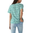 thumbnail image 2 of Lucky Brand Ladies' Size XXL, Flutter Sleeve Top, Green Multi Print, 2 of 4