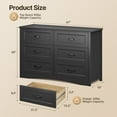 thumbnail image 4 of Dresser for Bedroom, Lofka 6 Drawer Double Dresser, Large Storage Capacity, Anti-Tip Safety, Modern Wood Chest of Drawers, 4 of 10