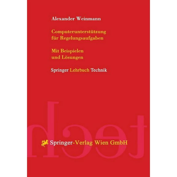 Computerunterstützung Für Regelungsaufgaben, (Paperback)