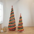 thumbnail image 2 of Northlight 6' Pre-Lit Rainbow Tinsel Pop-Up Artificial Christmas Tree, Clear Lights, 2 of 6