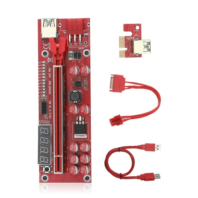 PCI-E 1x a 16x Adaptador Tablero Adaptador USB 3.0 Tarjeta de extensión de cable Equipo de minería Computadora Placa base Accesorios Escritorio PC Suministros 14PRO sidaley EL005789-02B