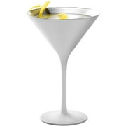 Stölzle Lausitz Olympia 8oz Martini Glasses Set of 2 White/Silver Lead-Free