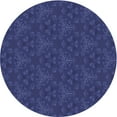 thumbnail image 1 of Ahgly Company Tapis Rond Lavable en Machine Bleu Royal Transitionnel, 3 Pieds Rond, 1 of 7