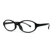 Kids Narrow Oval Plastic 100% Blue Light Flitering Computer Glasses All Black