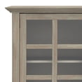 thumbnail image 3 of Simpli Home Acadian 62 inch Wide Solid Wood Transitional Wide Storage Cabinet in Distressed Grey, 3 of 12