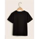 thumbnail image 2 of Camiseta para niño con estampado de letras divertidas "Todavía vivo con mis padres": algodón, informal, cómoda, cuello redondo, manga corta y fácil de cuidar., 2 of 6