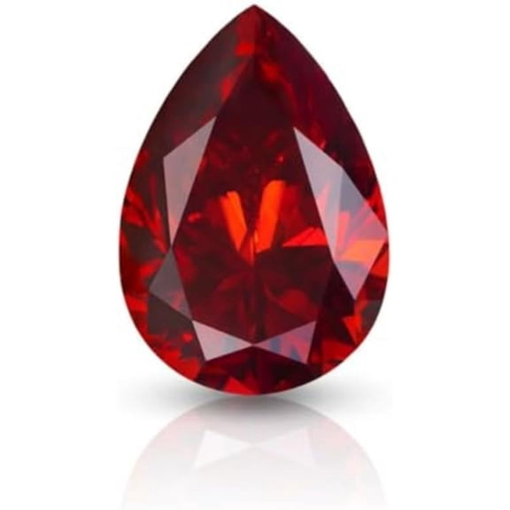 Loose Moissanite Stones Red Pear Cut VVS1 Clarity Lab Diamonds Gemstones for Jewelry Making with Certificate