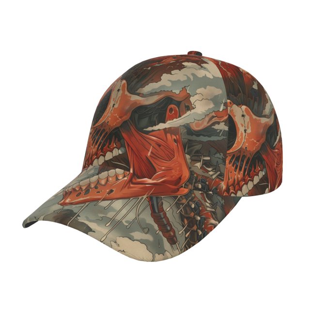 Balery Gigantic Skull In Clouds Gorra de béisbol de tamaño ajustable para correr, entrenar y actividades al aire libre. Gorra de papá para todas las estaciones.