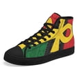 thumbnail image 6 of Pan African Ankh High Top Canvas Shoes Sneakers Black Size 11.5, 6 of 7