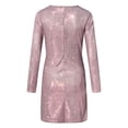 thumbnail image 5 of Sngxgn Summer Dresses for Women V Neck Cap Sleeve Ruffle Hem Smock Short Dress(Pink,XXXXXL), 5 of 5