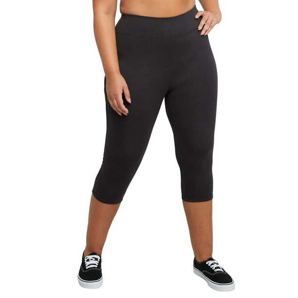 JMS by Hanes Women's Plus Size Stretch Jersey Capri Legging - Walmart.com