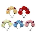 thumbnail image 4 of FENOHREFE Flower Headband for Traveling Taking Photo Spring Girl Ethnic Hair Hoop Wedding Party Bride Hairband, 4 of 7