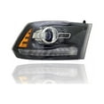 thumbnail image 3 of Headlight - Compatible/Replacement for '16-22 RAM Pickup 1500/Classic, 16-18 2500/3500 - Halogen Projector, Black Interior - Pair, Left Driver + Right Passenger Set - 68324932AD, 68324933AD, 3 of 4