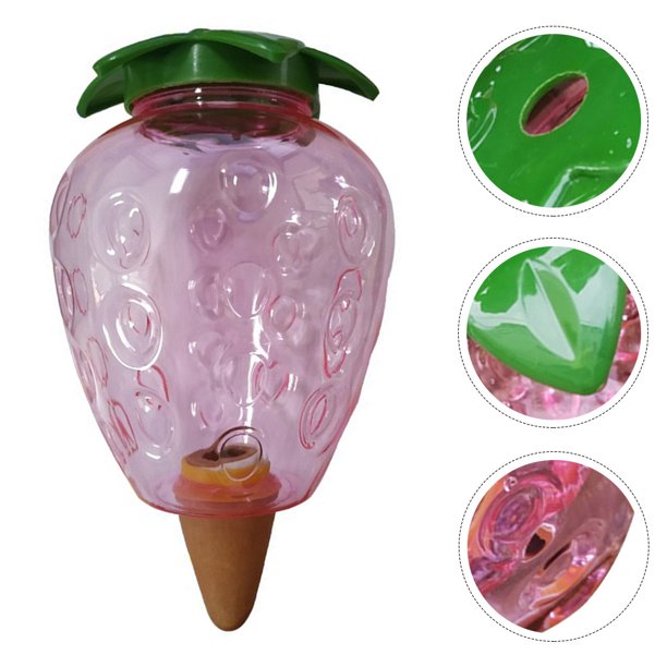 CRILSTYLEO Dispositivo Automático Para Regar Plantas De Plástico Rosa Con De Fresa Para Uso En Casa