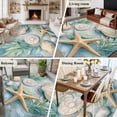 thumbnail image 5 of 5'x8' Area Rugs, Summer Coastal Indoor Outdoor Area Rug for Living Room Bedroom, Starfish Coral Nautical Shell Ocean Washable Bathroom Rugs Kitchen Floor Carpet Mats Home Decor Aesthetic, 5 of 8