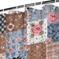 thumbnail image 3 of Pioneer Flower Floral Print Pattern Shower Curtain 36"x72", Bathroom Decorative Shower Curtain Set with 12 Hooks, Waterproof Washable, 3 of 6
