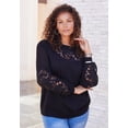 thumbnail image 2 of Roaman's Women's Plus Size Pullover Sweater With Cutout Detail, 2 of 6