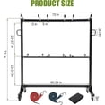 thumbnail image 3 of Folding Chair Rack, 800 LBS Capacity, Dual-Layer Chair Storage Dolly for 84 Chairs, with PVC Lock Wheels with PVC Lock Wheels, 3 of 6