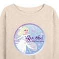 thumbnail image 3 of Frozen - Winter - Beautiful In My Own Way - Women's Lightweight French Terry Long Sleeve Shirt, 3 of 5