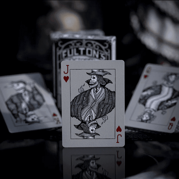 FULTONS OCTOBER TOMBSTONE GREY PLAYING CARDS by Fulton