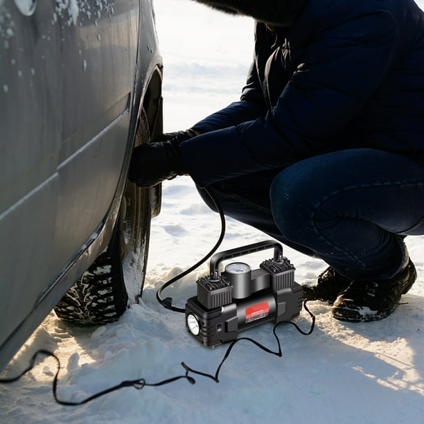onlyliua para El Hogar Bomba de Inflado Portátil para Neumáticos de Coche, Multifuncional, de 12 V, con Carga Completa y Súper Rápida Durante 30 Segundos