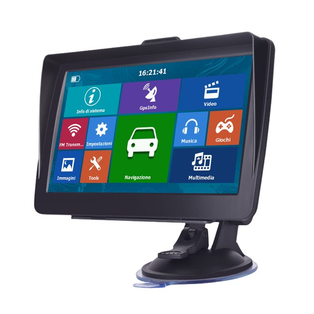 Navegador GPS para coche 256MB+16G Navegación GPS Pantalla táctil del transmisor FM HD de 7 pulgadas