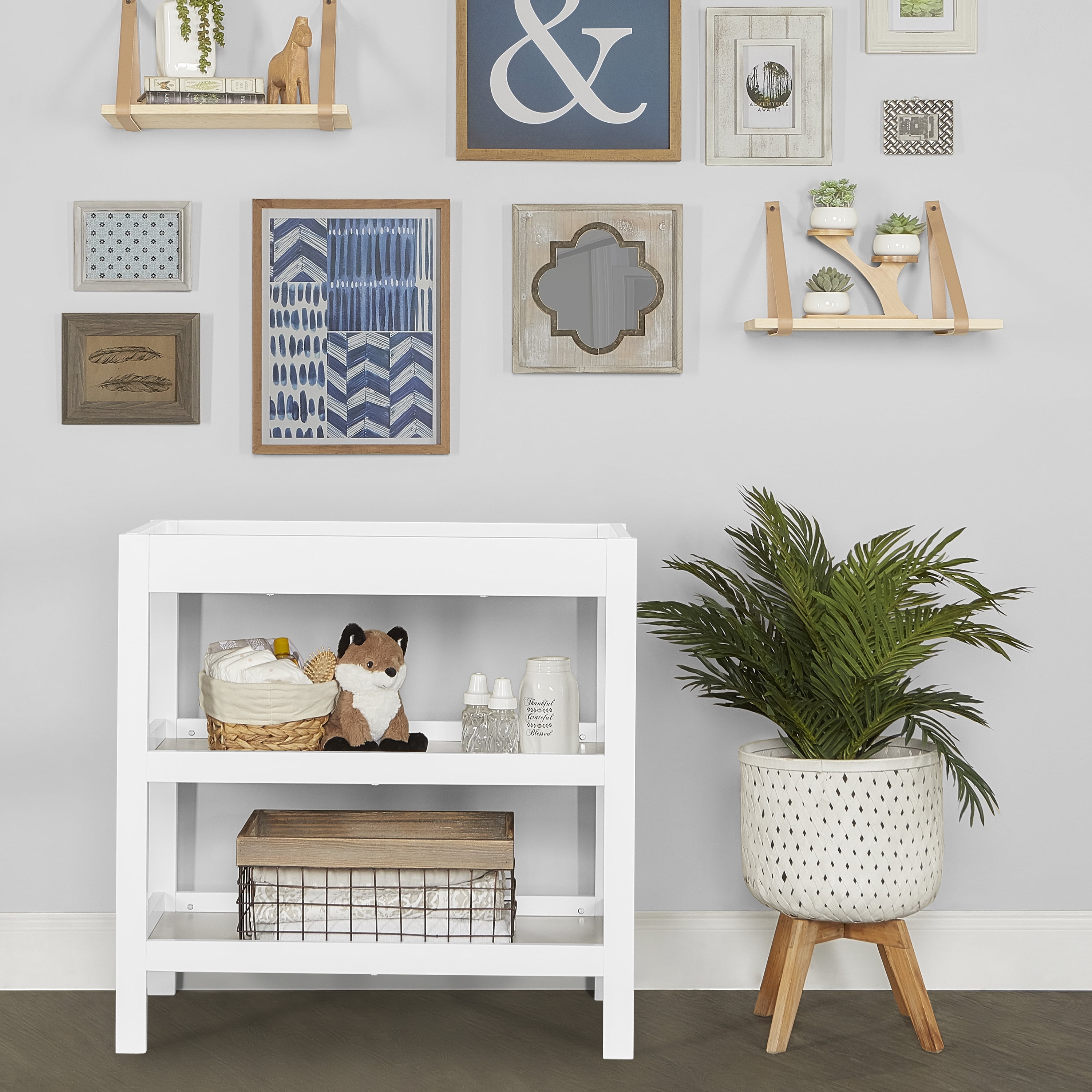 Nursery Essentials Bundle of Dream On Me Ridgefield 5-in-1 Convertible Crib, Dream On Me Ridgefield Changing Table, with a Dream On Me Honeycomb Orthopedic Firm Fiber Standard Crib Mattress