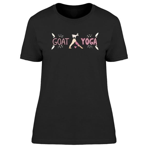 Woman Practicing Goat Yoga T-Shirt Women -Image by Shutterstock, Female Small