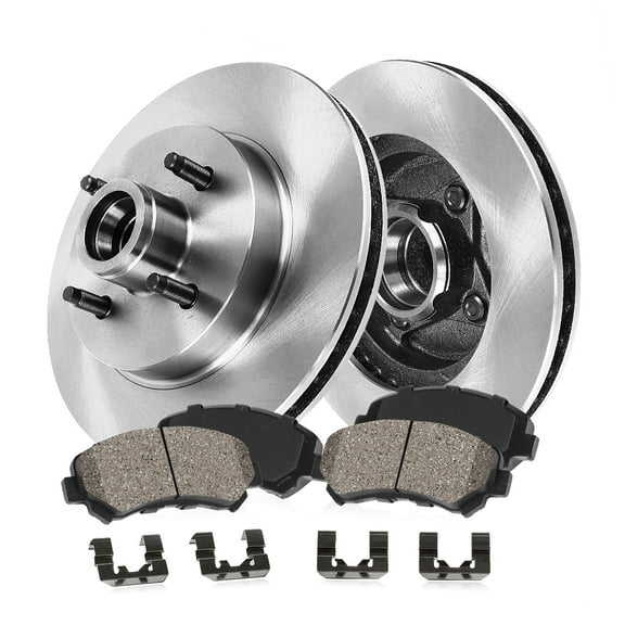 Callahan Brake Parts Brake Kit for Ford Mustang 1987-1993 Front Replacement Brake Rotors with Ceramic Brake Pads EBYK036174