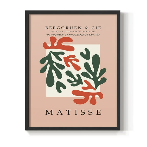 Matisse CDLXIX in Black Solid Wood Framed Print No Nail Hanging