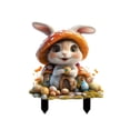 thumbnail image 2 of Cheapark Easter Bunny Egg Yard Stakes 2D Waterproof Signs for Outdoor Lawn Patio Easter Holiday Decor, 2 of 6