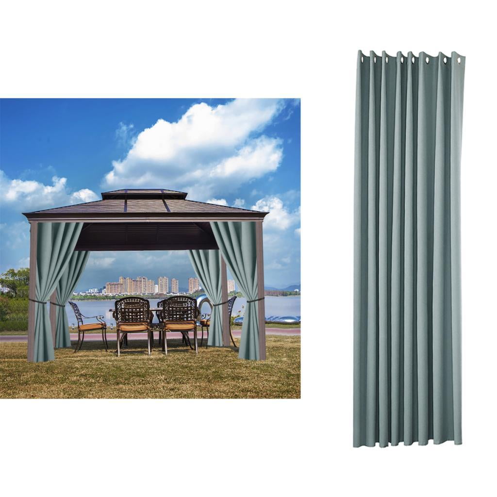 Waterproof Outdoor Curtain - Privacy Window Treatment Panels for Porch Outdoor Indoor Curtain Drapery for Garden/Courtyard Decoration Blue