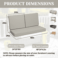 thumbnail image 3 of SDJPOI Outdoor Loveseat Cushion Set, 48‘‘ x 24‘’ Waterproof Couch Love Seat for Bench & Swing, 3 of 6