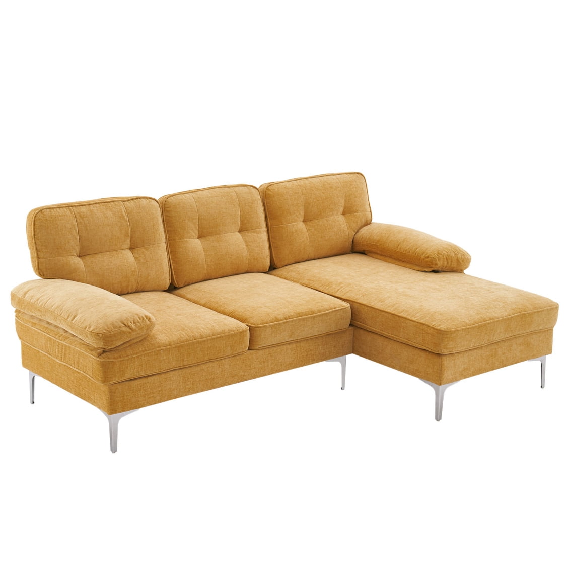 85" LShaped Sectional Sofa Couch, Upholstered Modern 3Seat Sofa Couch