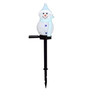 Iumwxz solar lights outdoor Solar Garden LED Christmas Lawns Snowman Plug Lights Ground Plug garden lights patio lights Light Blue Silica gel Rollbacks on Essentials