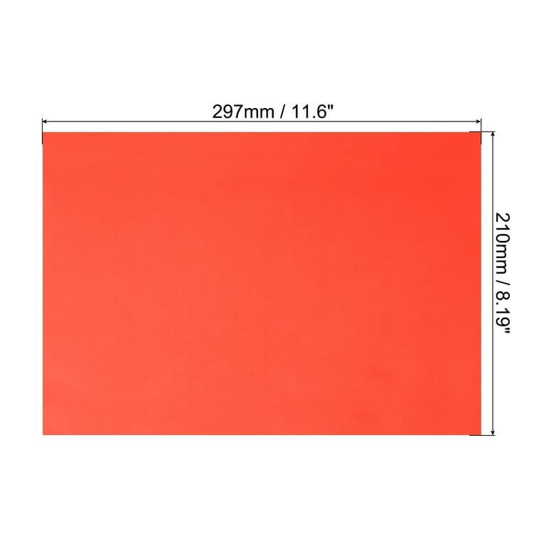 Party_decor Red Self Adhesive Gloss Vinyl Sheet - A4 - Pack