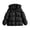 Black, variant on Faraee Girls Hooded Puffer Jacket Ruffle Collar Zip Up Lightweight Warm Winter Coat Windproof Outerwear for Little Girl 2‑8Y
