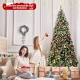thumbnail image 2 of Gymax 9 FT Pre-Lit Christmas Tree Artificial Hinged Christmas Tree w/ 650 Warm-White LED Lights, 2 of 10